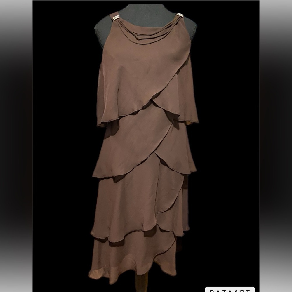 Chiffon ruffle dress